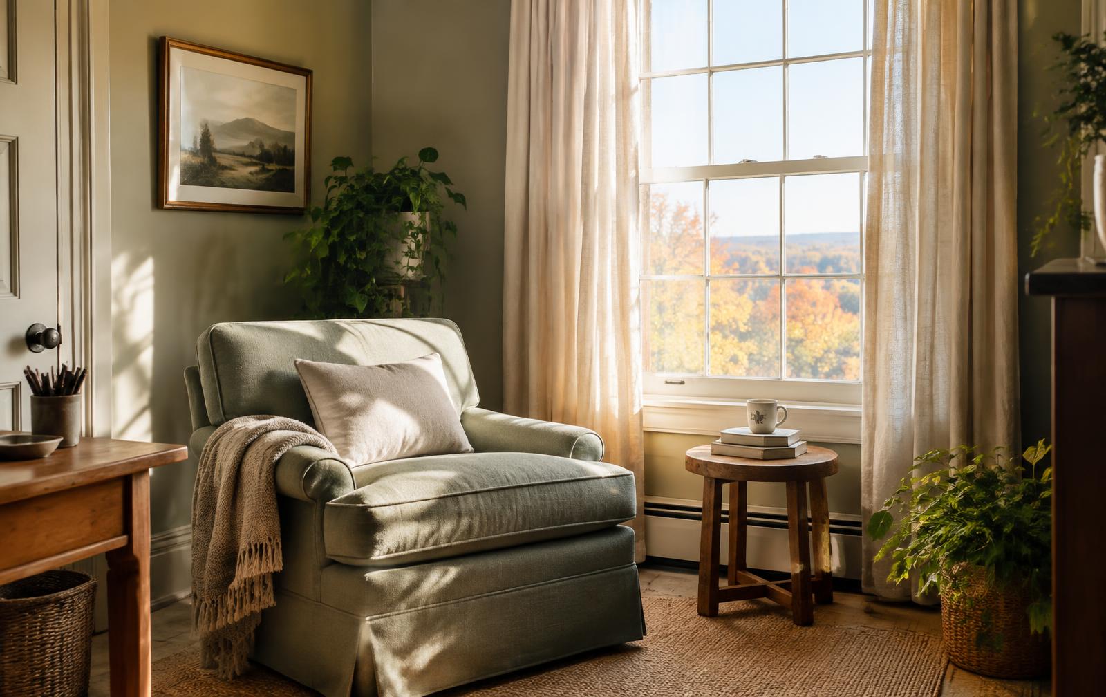 Calm, sunlit therapy room at You Matter Therapy in Southington, Connecticut